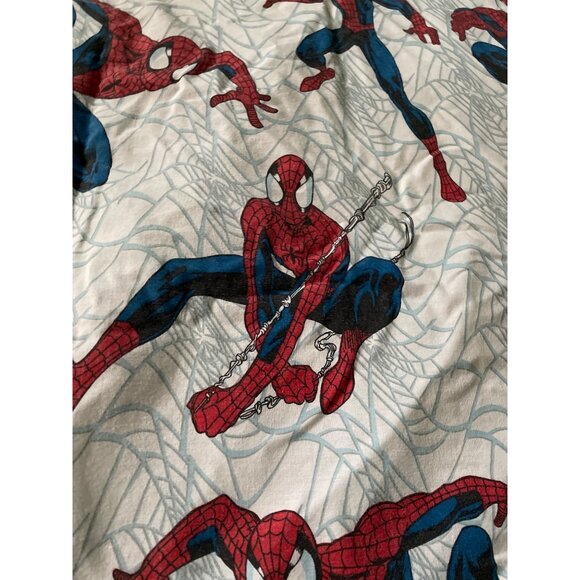 Marvel Spiderman Twin Sheet Set 2 Piece 60% Cotton 40% Polyester Blue & Red Web - Picture 11 of 11